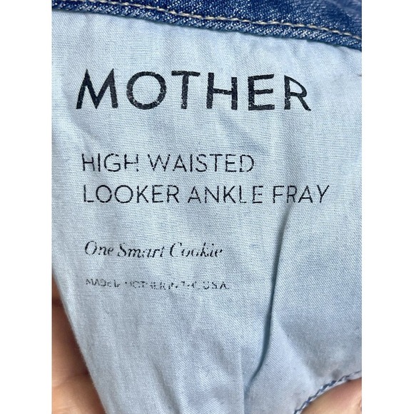 MOTHER HIGH WAISTED LOOKER ANKLE FRAY One Smart Cookie 27 - Picture 16 of 16